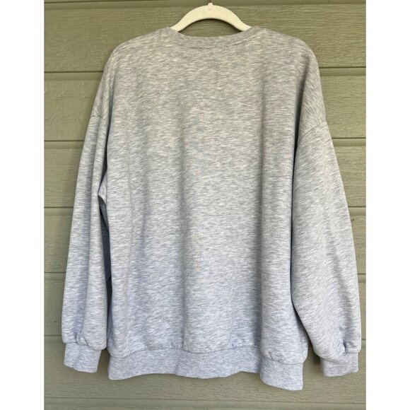 Disney Unisex Mickey Mouse Oversized Crewneck Sweatshirt Size Small Grey - Picture 3 of 3